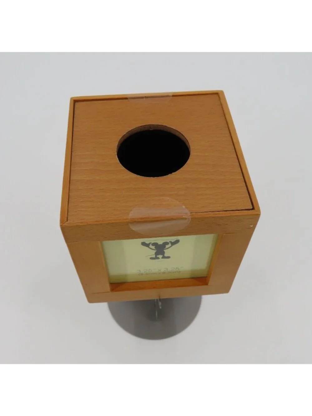 Michael Graves x Disney Mickey Mouse Wood Metal Pedestal Photo Frame Cube 2006